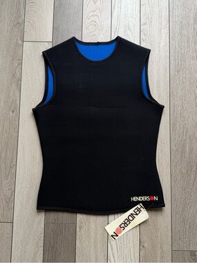HENDERSON Women’s Scuba Vest Black & Blue Sleeveless size M